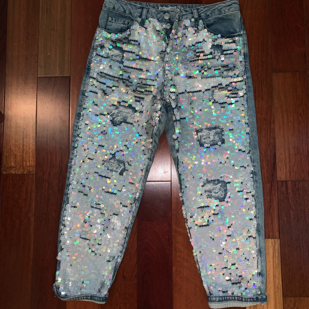 TopShop Glitter Jeans